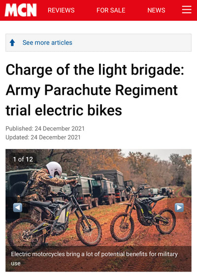Electric bikes hit the battlefield by Mcn