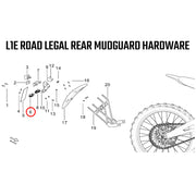 L1E Road Legal - Rear Mudguard Hardware