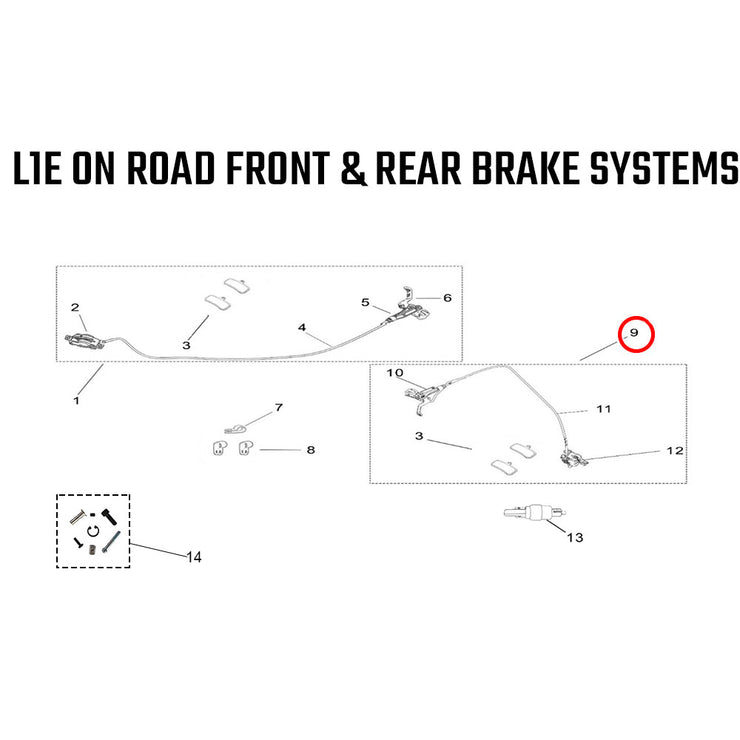 L1E Road Legal - Front & Rear Brake Systems
