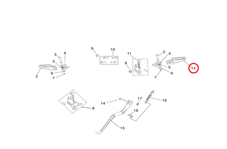 LB Youth - Rider's Footpeg/Footpeg Hangers