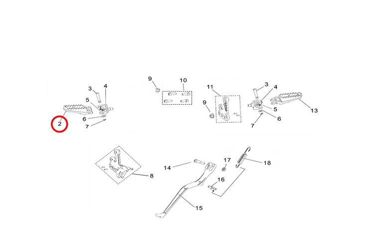 LB Youth - Rider's Footpeg/Footpeg Hangers