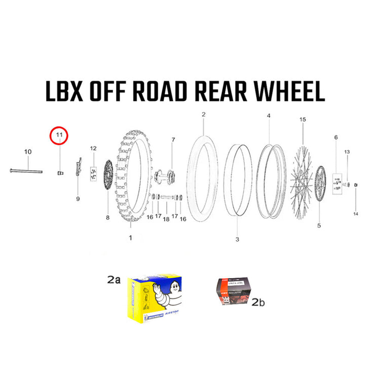 LBX Off Road Rear Wheel Assembly