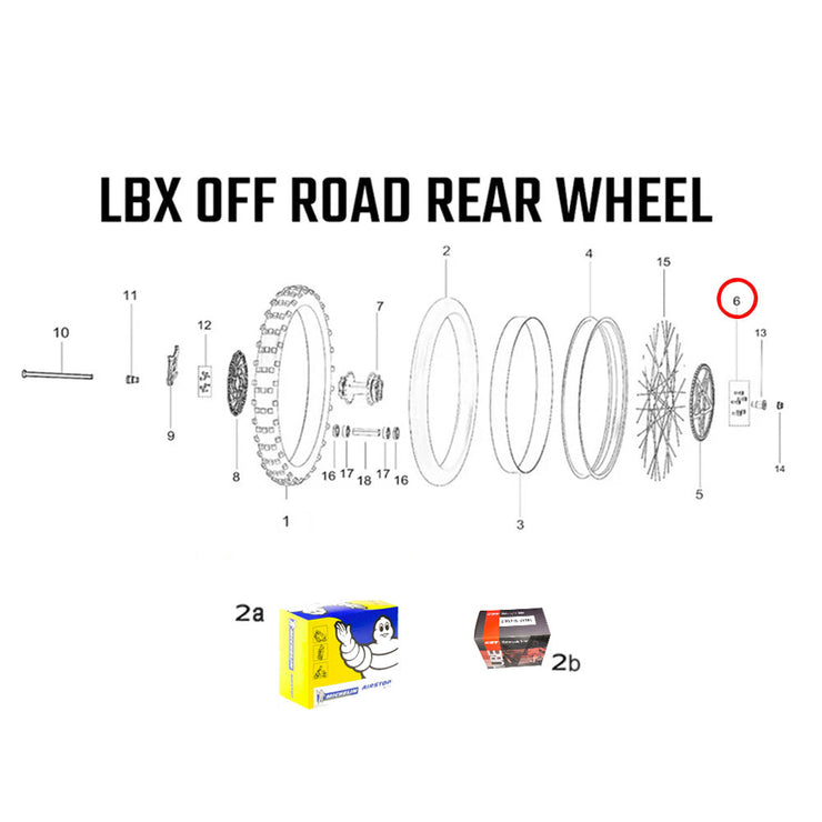 LBX Off Road Rear Wheel Assembly