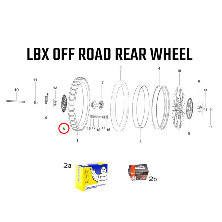 LBX Off Road Rear Wheel Assembly