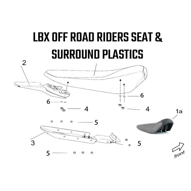 LBX Off Road Riders Seat & Surround Plastics