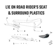 L1E Road Legal - Rider's Seat & Surround Plastics