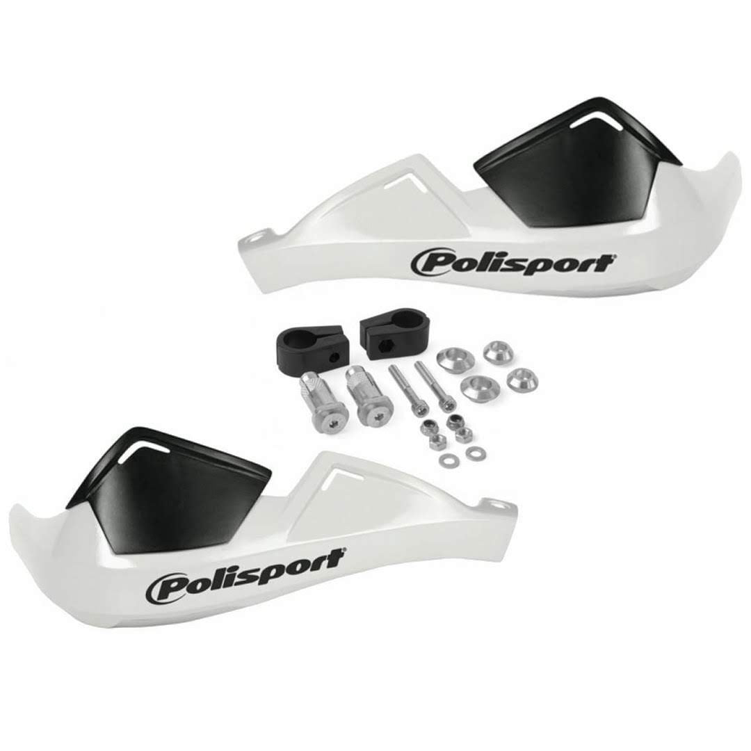 Protège-Mains Polisport Hammer Noir Pour Moto MX - Montage Universel | Guidon 22-28mm | 11 Couleurs Disponibles