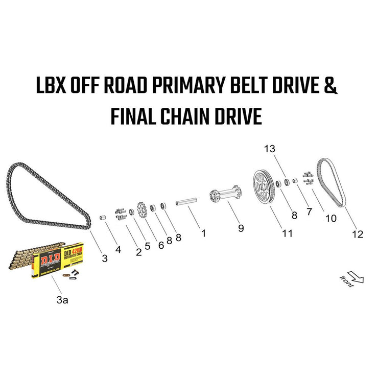 LBX Off Road Primary Belt Drive & Final Chain Drive