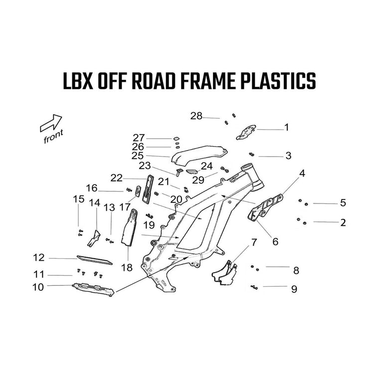 LBX Off Road Frame Plastics