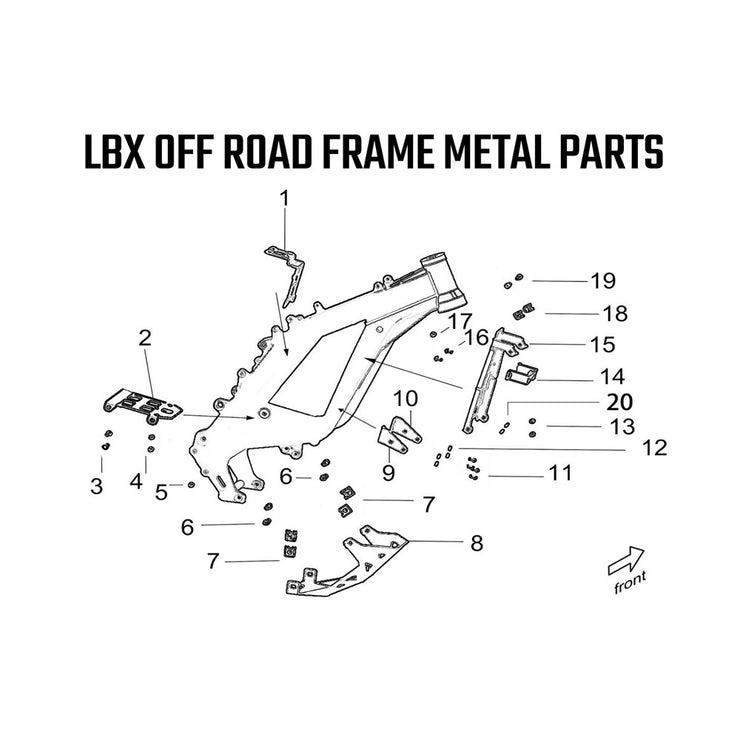 LBX Off Road Frame Metal Parts