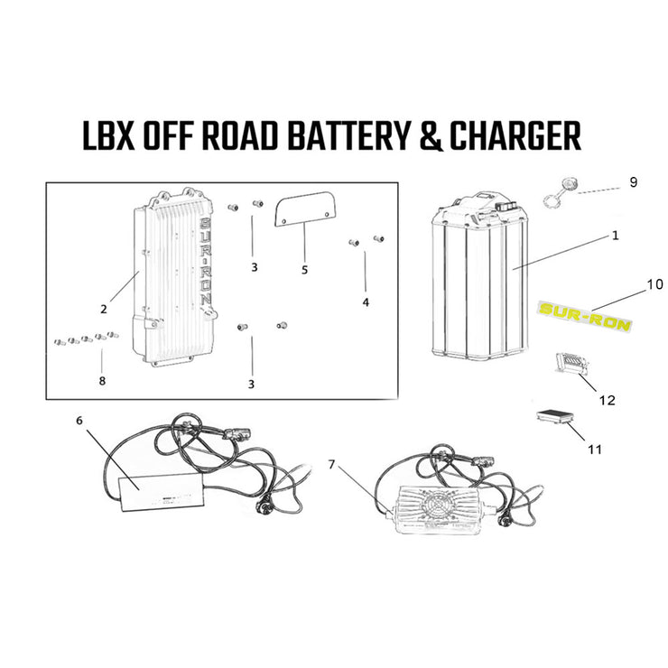 LBX Off Road Battery & Charger Parts