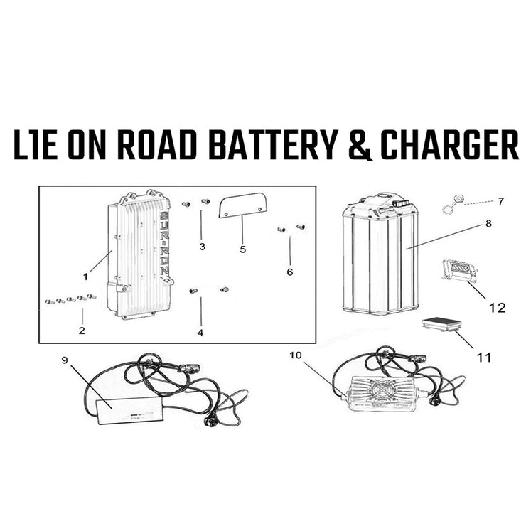 L1E Road Legal - Battery & Charger Parts